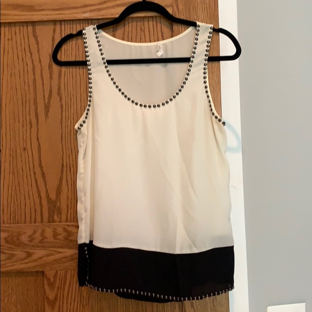 Tank top beige and black